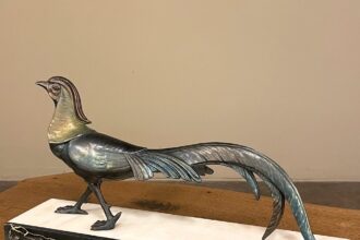 Bronze Pheasant Desktop Dish by Philadelphia Manufacturing Co.